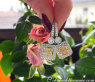 Beautiful Dangling Earrings with White & Yellow Diamonds