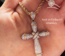 Precious Diamond Cross Pendant in White gold