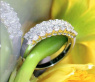 Timeless Diamond Ring with Baguette Diamonds in White gold 18k