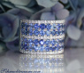 Prächtiger Saphir Ring "Melange" mit Brillanten