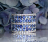 Prächtiger Saphir Ring "Melange" mit Brillanten