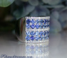 Prächtiger Saphir Ring "Melange" mit Brillanten