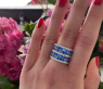 Prächtiger Saphir Ring "Melange" mit Brillanten
