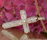 Precious Diamond Cross in Cross Pendant in Yellow Gold 18k