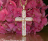 Precious Diamond Cross in Cross Pendant in Yellow Gold 18k