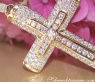 Precious Diamond Cross in Cross Pendant in Yellow Gold 18k