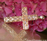 Precious Diamond Cross in Cross Pendant in Yellow Gold 18k