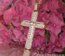 Precious Diamond Cross in Cross Pendant in Yellow Gold 18k