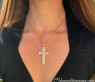 Precious Diamond Cross in Cross Pendant in Yellow Gold 18k