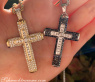 Precious Diamond Cross in Cross Pendant in Yellow Gold 18k
