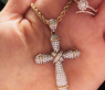 Precious Diamond Cross Pendant in Yellow gold
