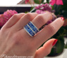 Prächtiger Saphir Ring "Melange" mit Brillanten