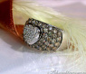 Natural Brown & White Diamond Heart Ring