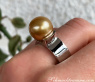 Heavy Golden Southsea Pearl Ring