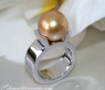 Heavy Golden Southsea Pearl Ring