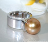 Heavy Golden Southsea Pearl Ring