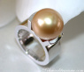 Heavy Golden Southsea Pearl Ring