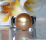 Heavy Golden Southsea Pearl Ring