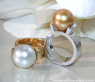 Heavy Golden Southsea Pearl Ring