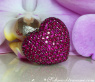 Huge Ruby Heart Pendant in White gold 14k | SCHMUCKTRAEUME.COM