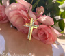 Unique Diamond Cross Pendant "Duo" in 18k Yellow gold