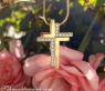 Brillanten Kreuz Anhänger in Gelbgold 750