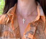 Brillanten Kreuz Anhänger in Gelbgold 750
