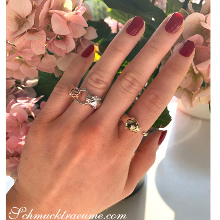 Attraktiver Brillanten Panther Ring in Gelbgold 750