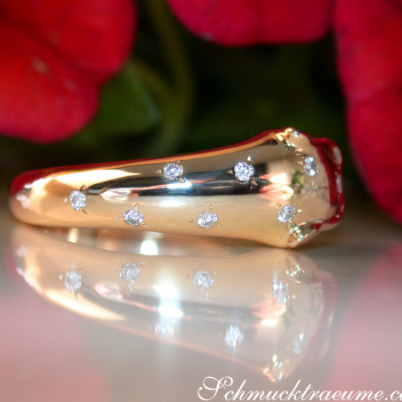 Attraktiver Brillanten Panther Ring in Gelbgold 750