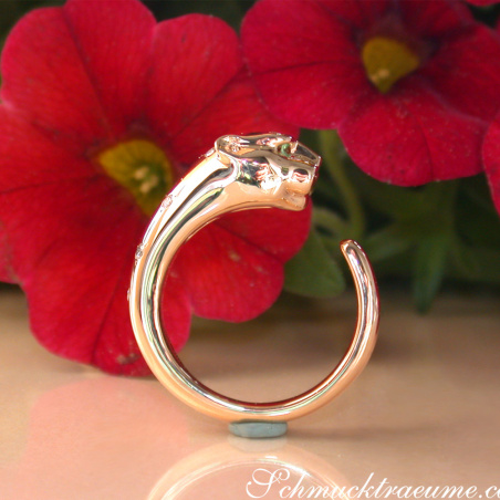 Attraktiver Brillanten Panther Ring in Gelbgold 750