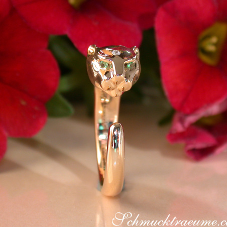 Attraktiver Brillanten Panther Ring in Gelbgold 750