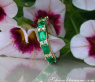 Stattlicher Smaragd Ring mit Brillanten in Bicolor Fertigung