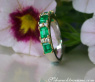 Stattlicher Smaragd Ring mit Brillanten in Bicolor Fertigung