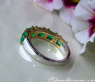 Stattlicher Smaragd Ring mit Brillanten in Bicolor Fertigung