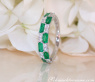 Exquisiter Bandring mit Smaragden und Brillanten