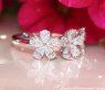 Femininer Diamanten Blüten Ring "Flowers"