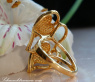 Feminine Diamond Double Heart Ring