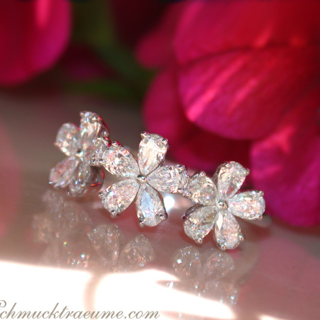 Femininer Diamanten Blüten Ring "Flowers"