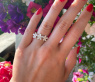 Femininer Diamanten Blüten Ring "Flowers"