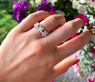 Femininer Diamanten Blüten Ring "Flowers"