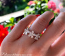 Femininer Diamanten Blüten Ring "Flowers"