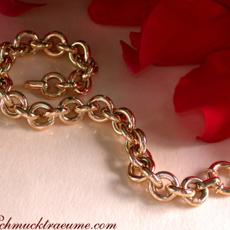 Gold Pur: Charmantes Glieder Armband in Gelbgold 585