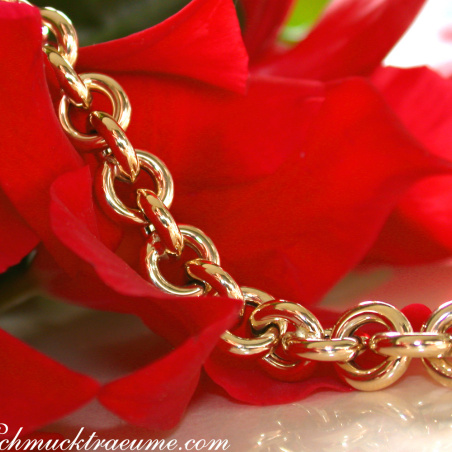 Gold Pur: Charmantes Glieder Armband in Gelbgold 585