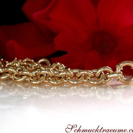 Gold Pur: Charmantes Glieder Armband in Gelbgold 585