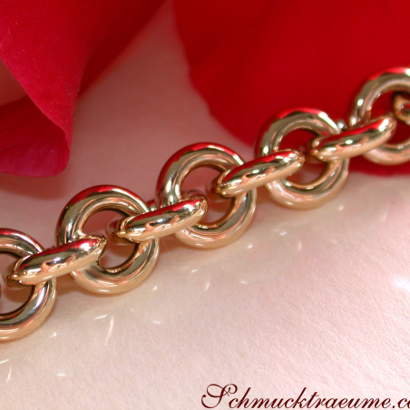 Gold Pur: Charmantes Glieder Armband in Gelbgold 585