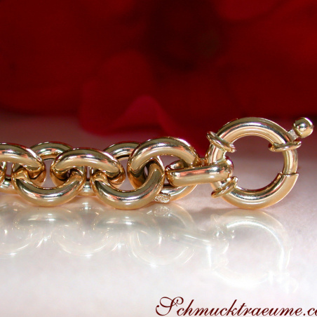Gold Pur: Charmantes Glieder Armband in Gelbgold 585