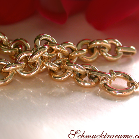 Gold Pur: Charmantes Glieder Armband in Gelbgold 585