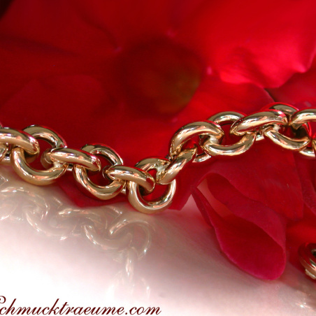 Gold Pur: Charmantes Glieder Armband in Gelbgold 585