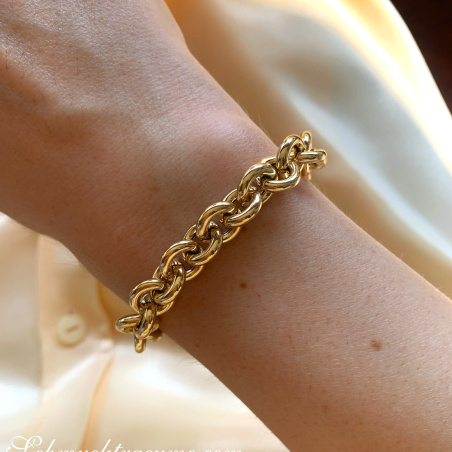 Gold Pur: Charmantes Glieder Armband in Gelbgold 585