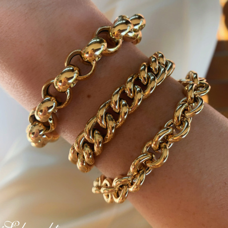 Gold Pur: Charmantes Glieder Armband in Gelbgold 585